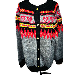 Vintage Alpaca Connection Women's Cardigan Sweater 100% Alpaca XL / XXL